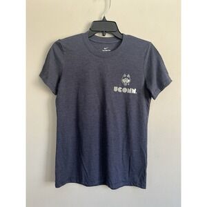 Nike Tee UCONN Huskies Just Do it‎ T-Shirt Womens Size S Gray